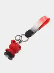 Красный брелок для ключей  "Мишка"