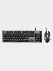 Черный игровая клавиатура, мышь и коврик Oklick 500GMK, комплект