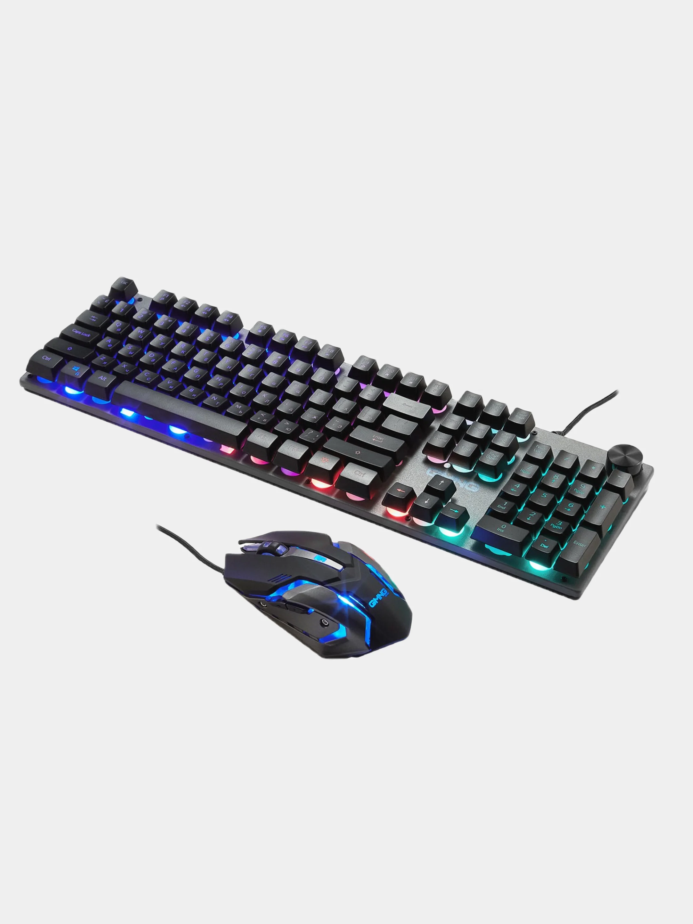 Черный игровая клавиатура, мышь и коврик Oklick 500GMK, комплект