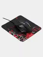 Черный игровая клавиатура, мышь и коврик Oklick 500GMK, комплект