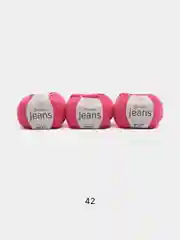 Фуксия пряжа YarnArt Jeans комплект 3штуки 5штук (ч1) 55% Хлопок 45% Акрил 50г 160м Ярн Арт Джинс