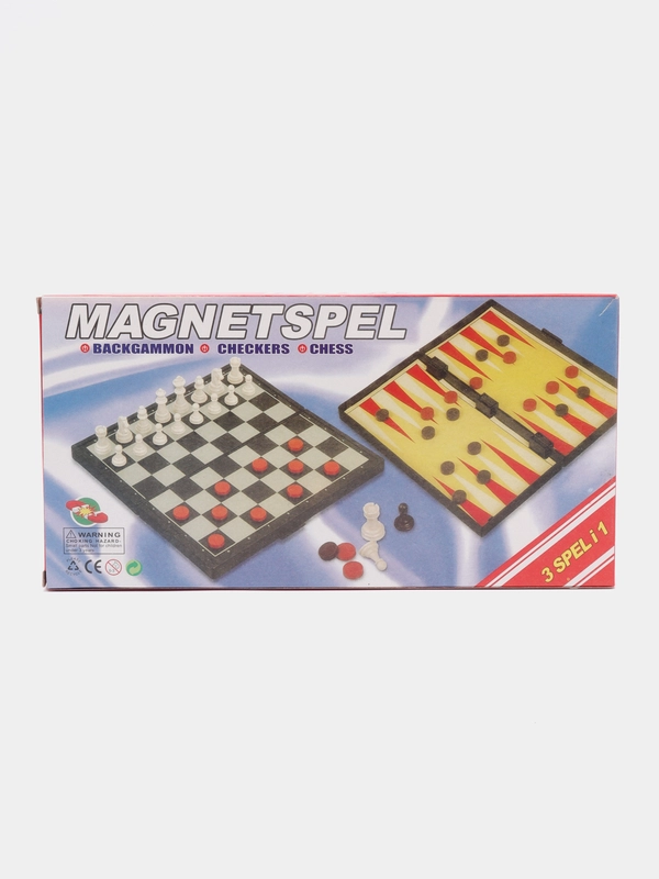 Игровой набор 3 в 1: шахматы, шашки, нарды