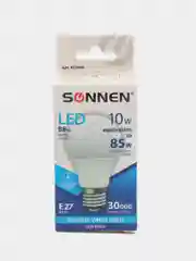 Лампа светодиодная SONNEN, 10(85)Вт, цоколь Е27,груша,нейтр.бел,30000ч, LED A60-10W-4000