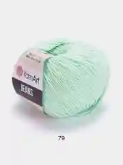 Зеленый пряжа YarnArt Jeans комплект 3штуки 5штук (ч1) 55% Хлопок 45% Акрил 50г 160м Ярн Арт Джинс