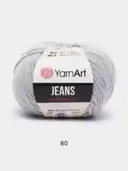 Серебряный пряжа YarnArt Jeans комплект 3штуки 5штук (ч1) 55% Хлопок 45% Акрил 50г 160м Ярн Арт Джинс