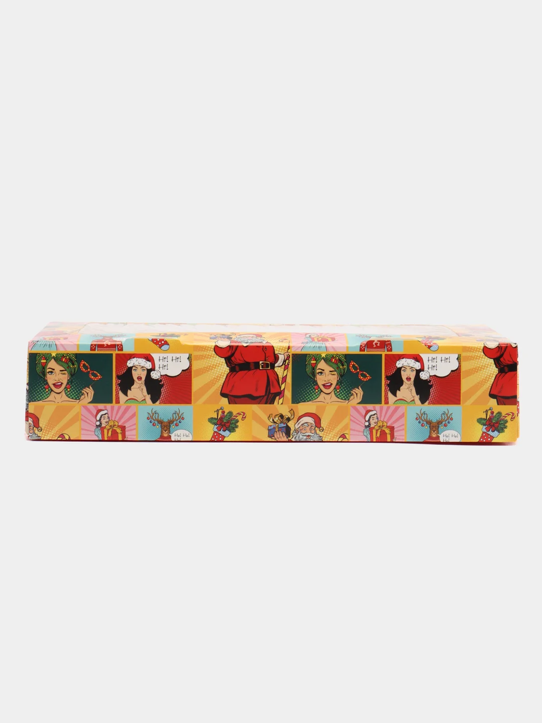 Коробка складная "Поп-арт Санта", 20 х 12 х 4 см