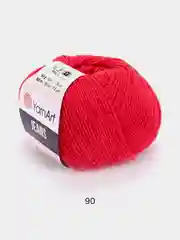 Красный пряжа YarnArt Jeans комплект 3штуки 5штук (ч1) 55% Хлопок 45% Акрил 50г 160м Ярн Арт Джинс