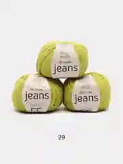 Лайм пряжа YarnArt Jeans комплект 3штуки 5штук (ч2) 55% Хлопок 45% Акрил 50г 160м Ярн Арт Джинс