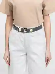 Серый женский ремень без пряжки "Daisy Denim"