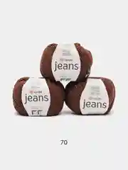 Коричневый пряжа YarnArt Jeans комплект 3штуки 5штук (ч2) 55% Хлопок 45% Акрил 50г 160м Ярн Арт Джинс