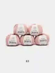 Розовый пряжа YarnArt Jeans комплект 3штуки 5штук (ч2) 55% Хлопок 45% Акрил 50г 160м Ярн Арт Джинс