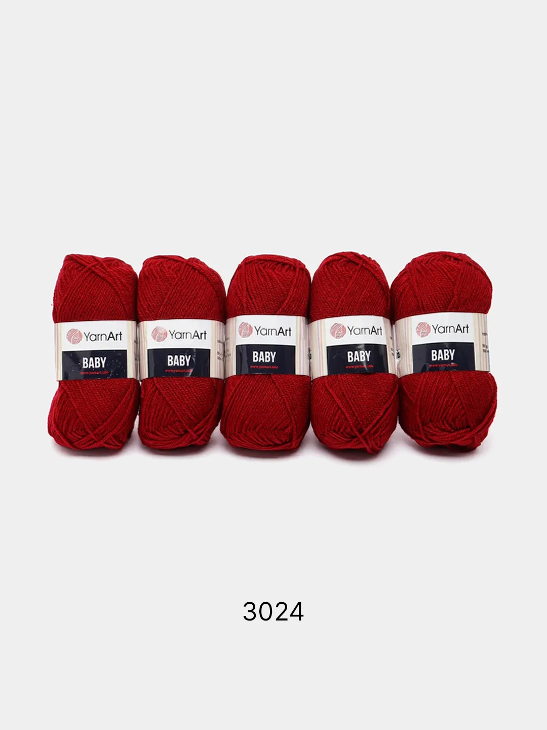 Багровый пряжа YarnArt Baby, 1-5 штук, акрил, 50 г, 150 м