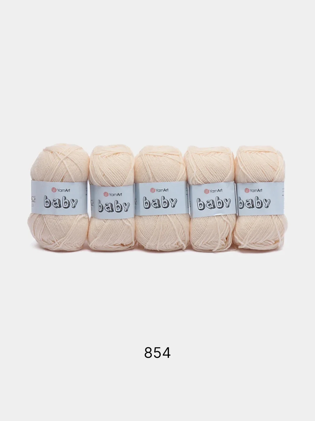 Бежевый пряжа YarnArt Baby, 1-5 штук, акрил, 50 г, 150 м
