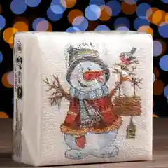 Салфетки новогодние бумажные 24х24 см/ 100 шт/ 50 шт/