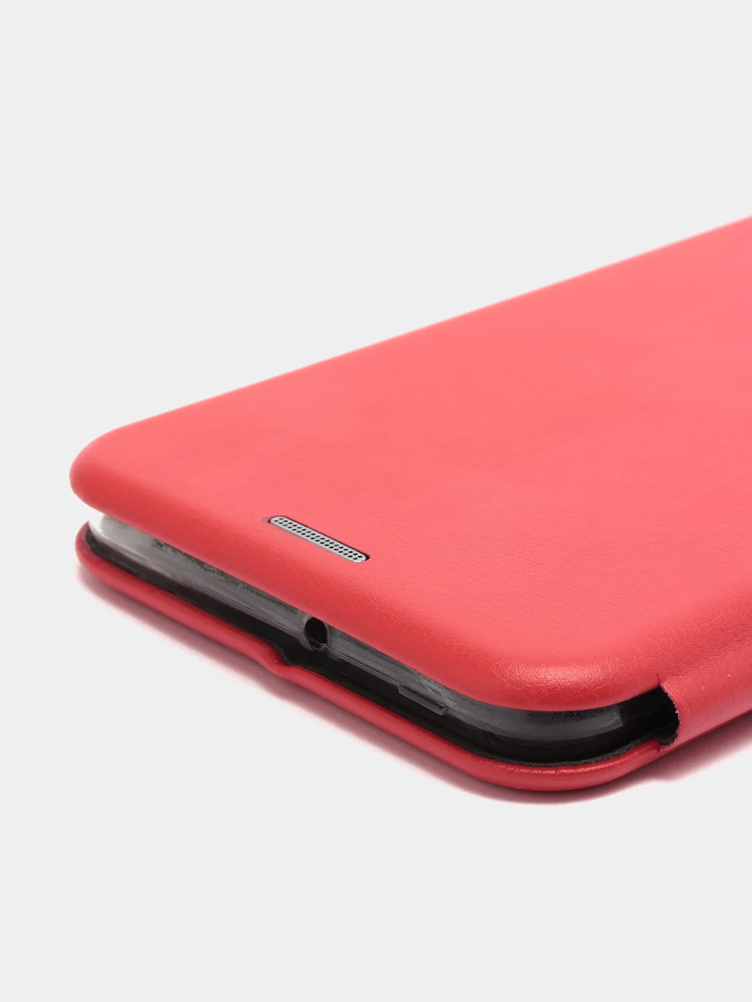 Красный чехол книжка на Huawei Nova 5, из экокожи, с карманом для карт