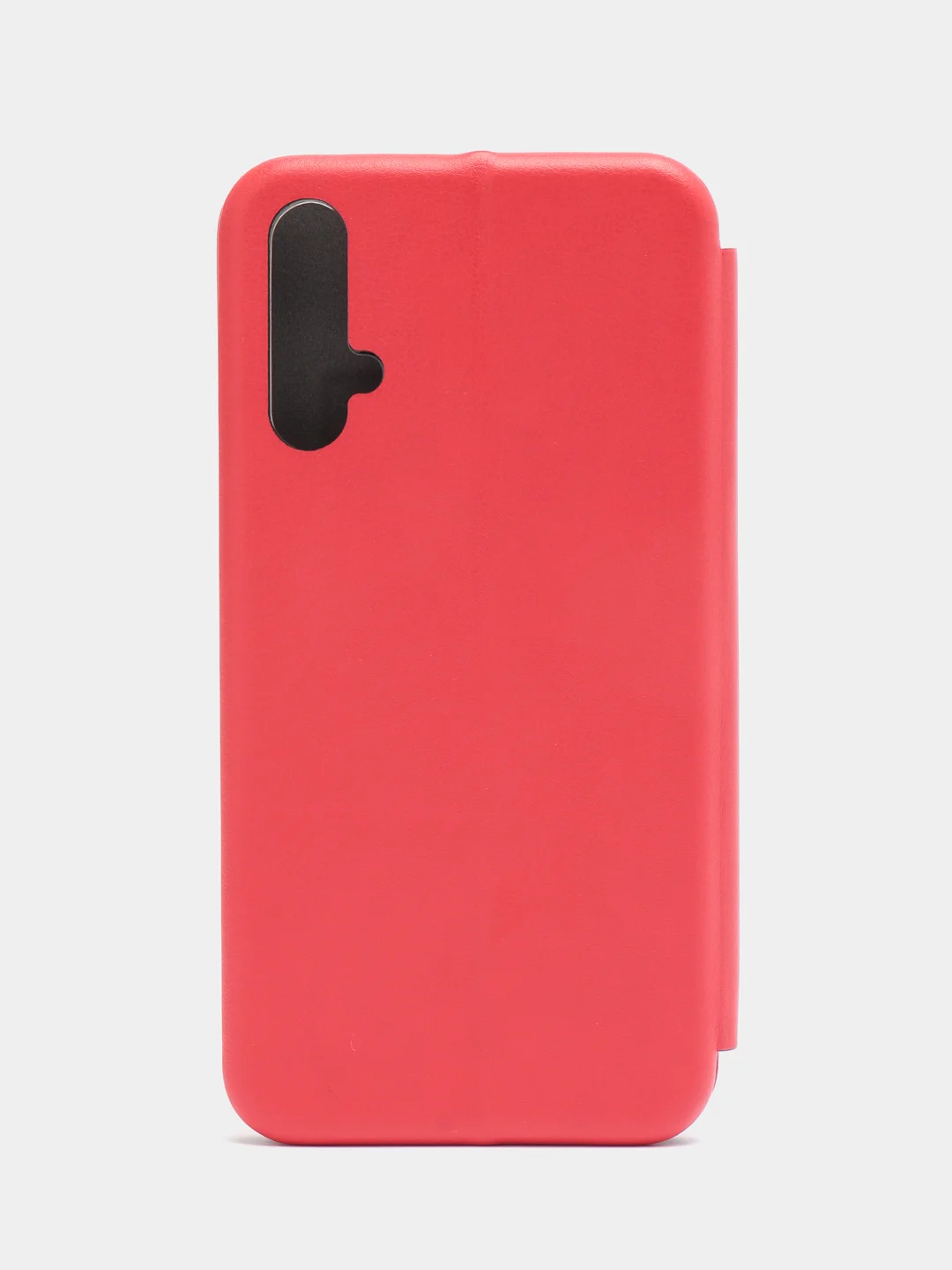 Красный чехол книжка на Huawei Nova 5, из экокожи, с карманом для карт