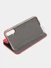Красный чехол книжка на Huawei Nova 5, из экокожи, с карманом для карт
