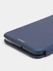 Синий чехол книжка на Huawei Nova 5, из экокожи, с карманом для карт