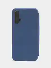 Синий чехол книжка на Huawei Nova 5, из экокожи, с карманом для карт