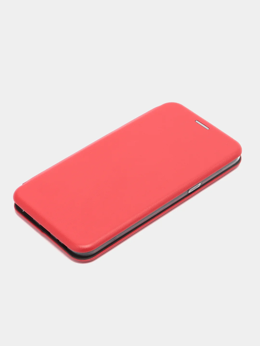 Красный чехол-книжка на Samsung Galaxy A6S, из экокожи, с карманом для карт