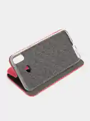 Красный чехол-книжка на Samsung Galaxy A6S, из экокожи, с карманом для карт