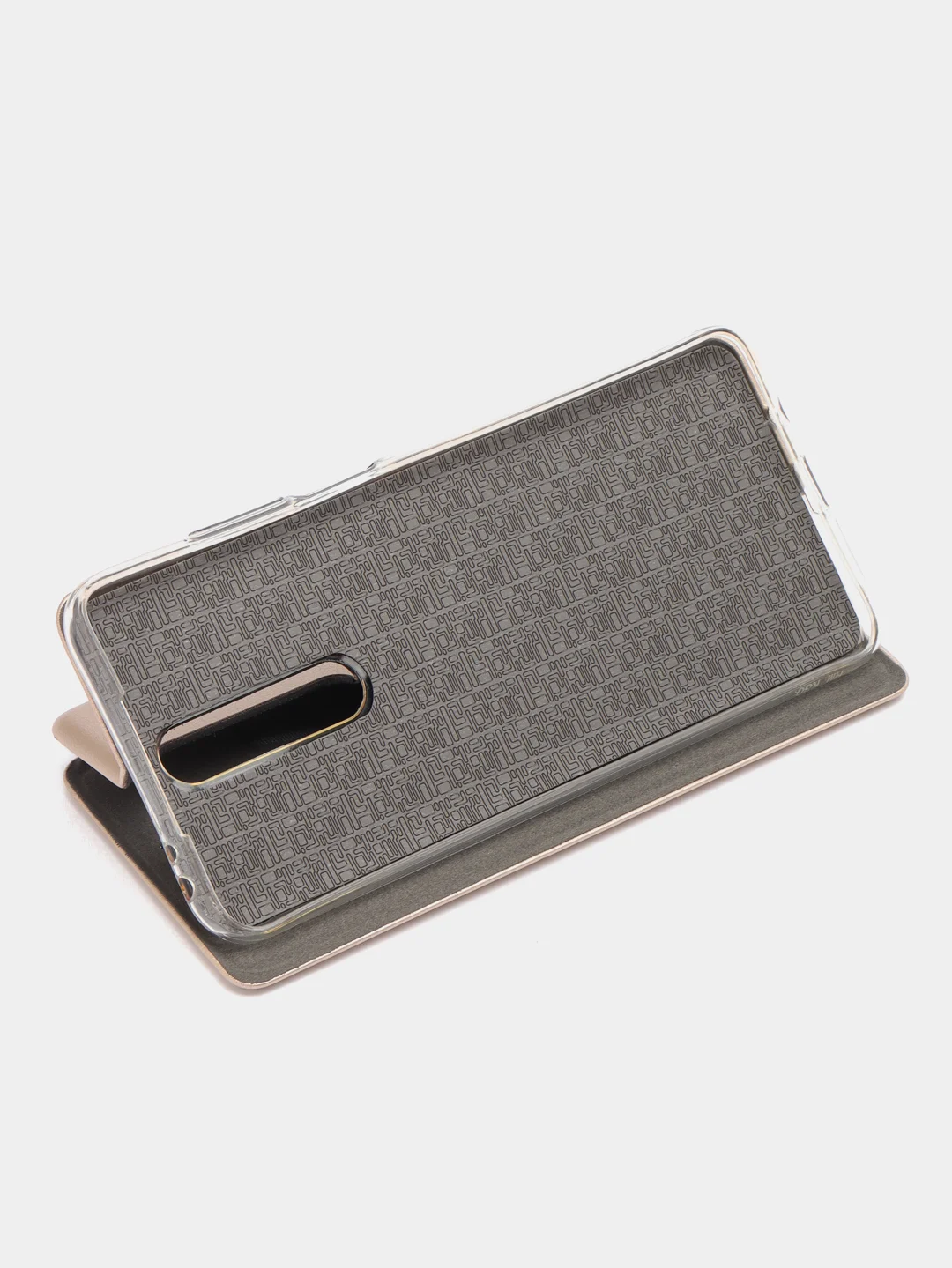 Золотой чехол-книжка на Xiaomi Redmi K30 / Poco X2, из экокожи, с карманом для карт