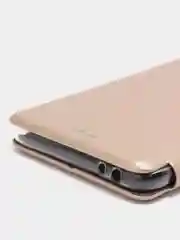 Золотой чехол-книжка на Xiaomi Redmi K30 / Poco X2, из экокожи, с карманом для карт