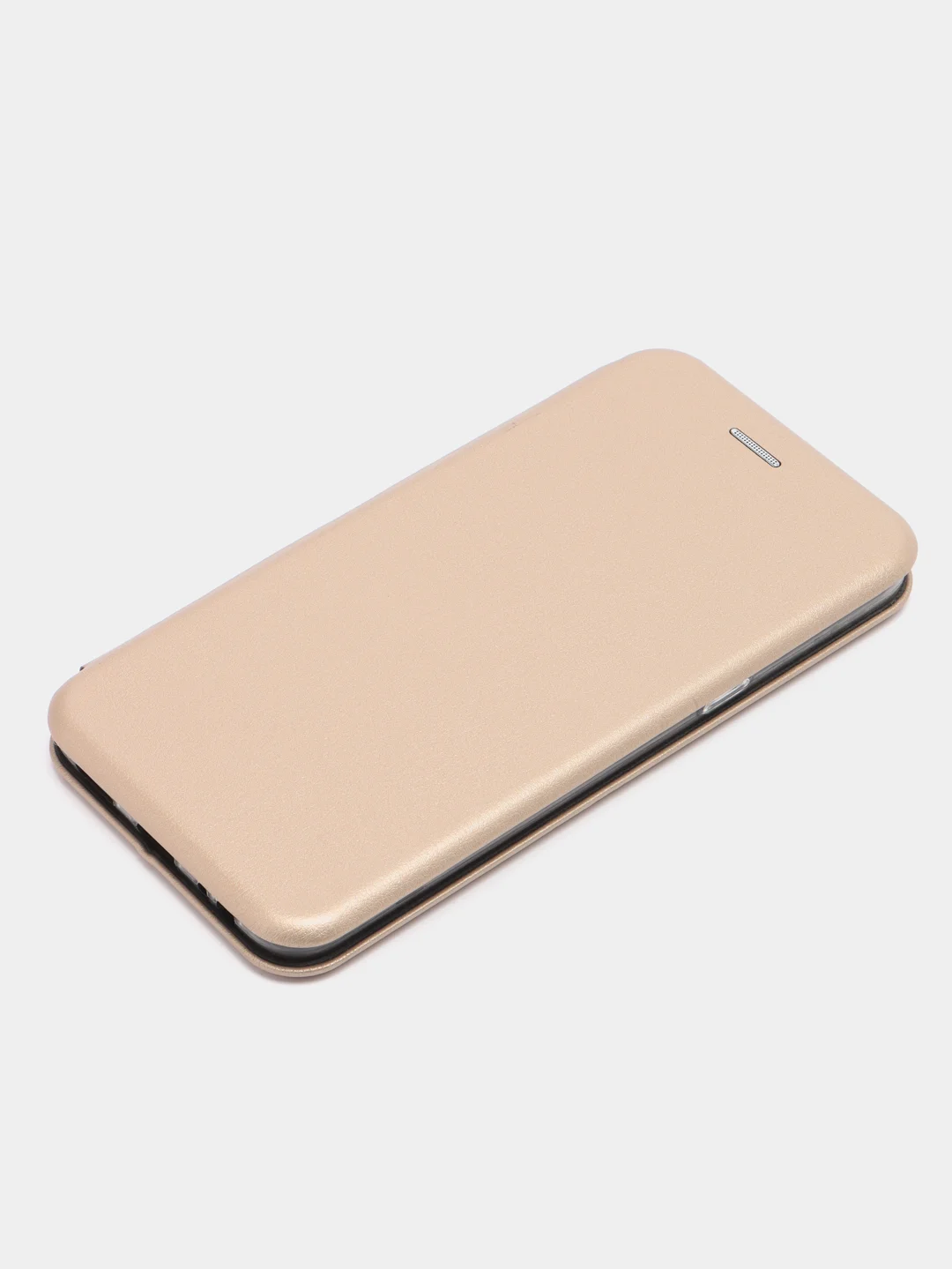 Золотой чехол-книжка на Samsung Galaxy A6S, из экокожи, с карманом для карт