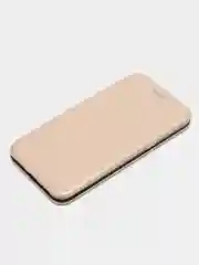 Золотой чехол-книжка на Samsung Galaxy A6S, из экокожи, с карманом для карт
