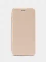 Золотой чехол-книжка на Samsung Galaxy A6S, из экокожи, с карманом для карт