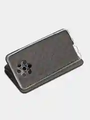 Черный чехол книжка из эко кожи с карманом для карт на Nokia 9 Pureview
