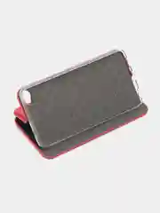 Красный чехол-книжка для Meizu U10, U20, из экокожи, с карманом для карт