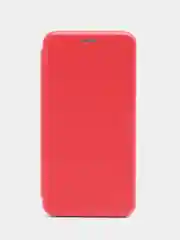 Красный чехол-книжка для Meizu U10, U20, из экокожи, с карманом для карт