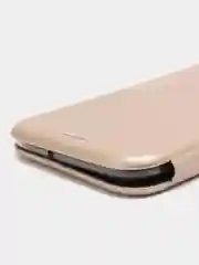 Золотой чехол-книжка на Huawei Honor Magic из экокожи, с карманом для карт