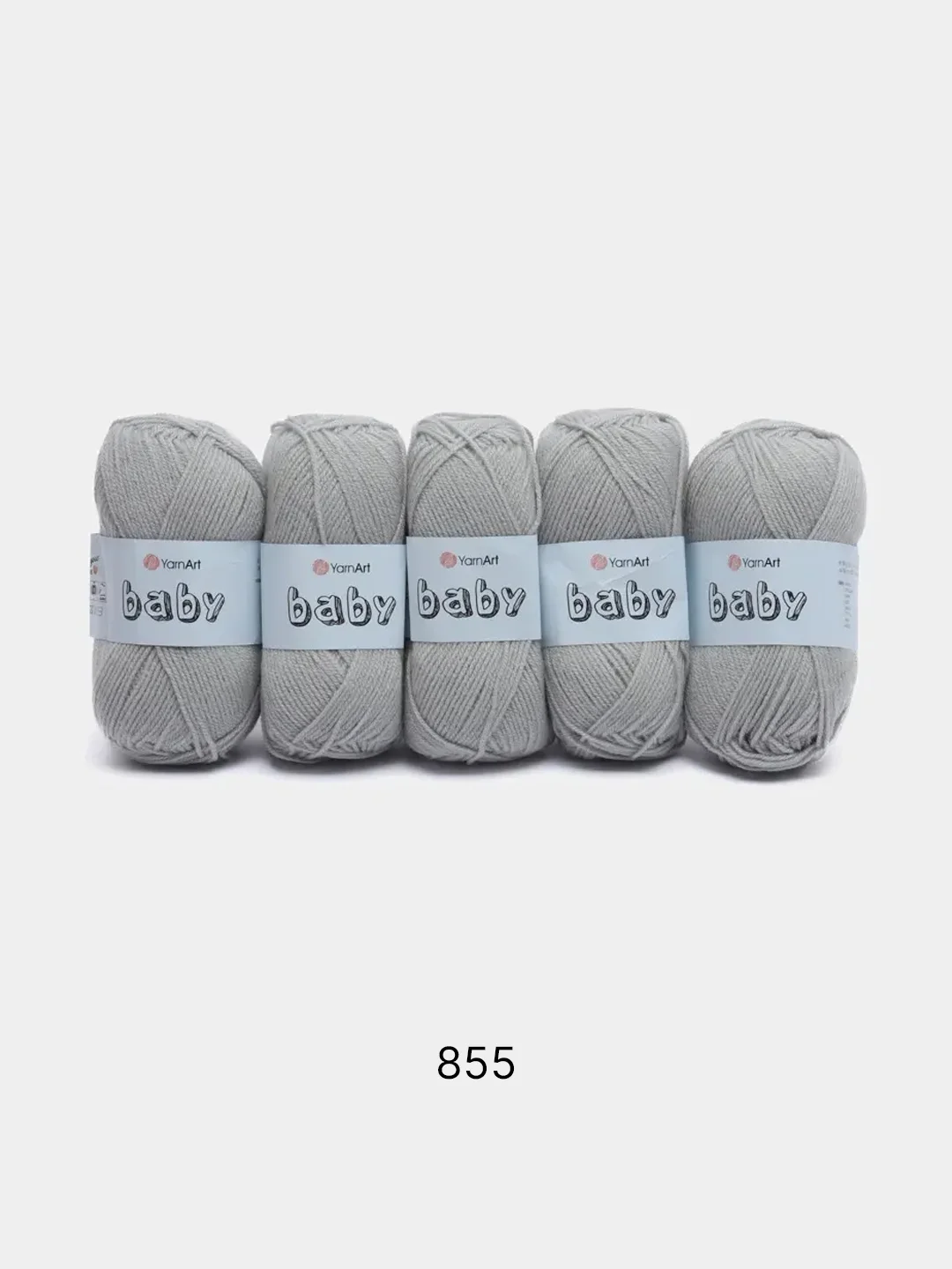 Серебряный пряжа YarnArt Baby, 1-5 штук, акрил, 50 г, 150 м