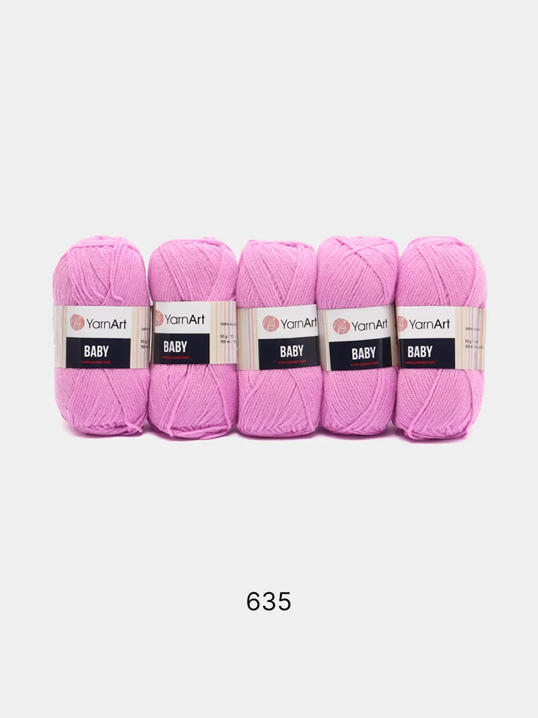 Сиреневый пряжа YarnArt Baby, 1-5 штук, акрил, 50 г, 150 м