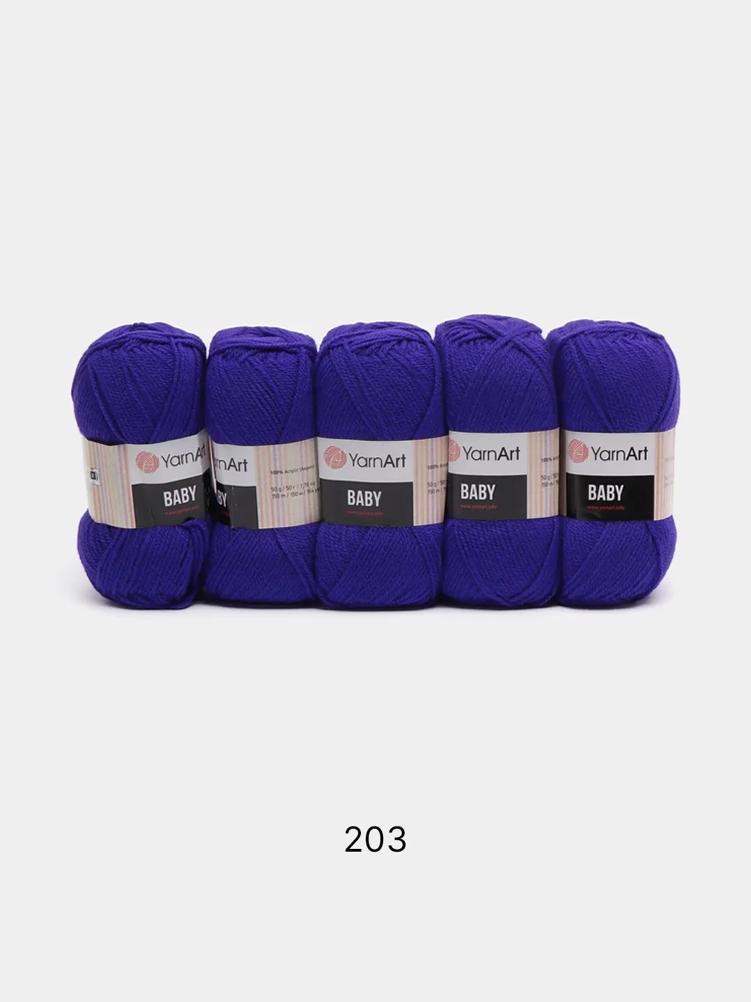 Темно-синий пряжа YarnArt Baby, 1-5 штук, акрил, 50 г, 150 м