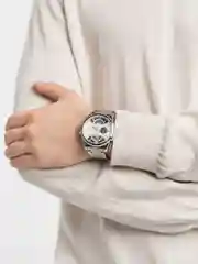 Серебряный мужские наручные часы