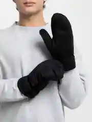 Угольный варежки мужские теплые