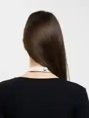 Белый чокер кожаный "Сердце"