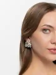 Серьги гвоздики квадратные, шахматные, стильные, классика, деловые