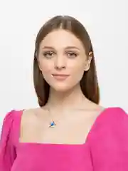 Синий цепочка на шею с кулоном "Черепашка"