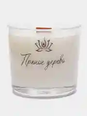 Ароматическая свеча Aroma Lotos/Пряное дерево/деревянный фитиль/ручная работа/релакс