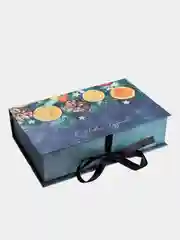 Синий коробка - книга "Новый год", 20 х 12.5 х 5 см