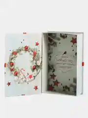 Белый коробка - книга "Новый год", 20 х 12.5 х 5 см