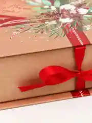 Бежевый коробка - книга "Новый год", 20 х 12.5 х 5 см