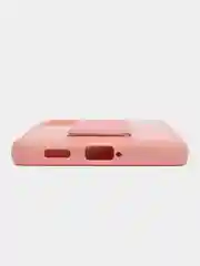 Розовый чехол Samsung Galaxy A53, Самсунг Галакси А53 5G силиконовый, под кожу, с подставкой