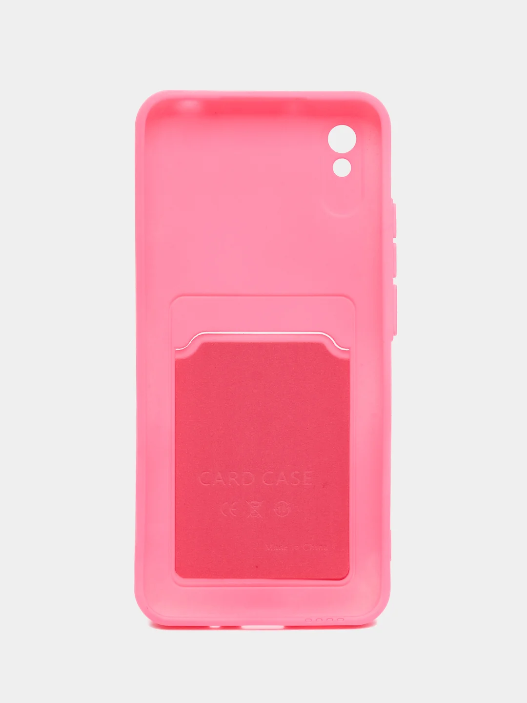 Фуксия чехол для Xiaomi Redmi 9A, Сяоми Редми 9А, силиконовый, с карманом для карты