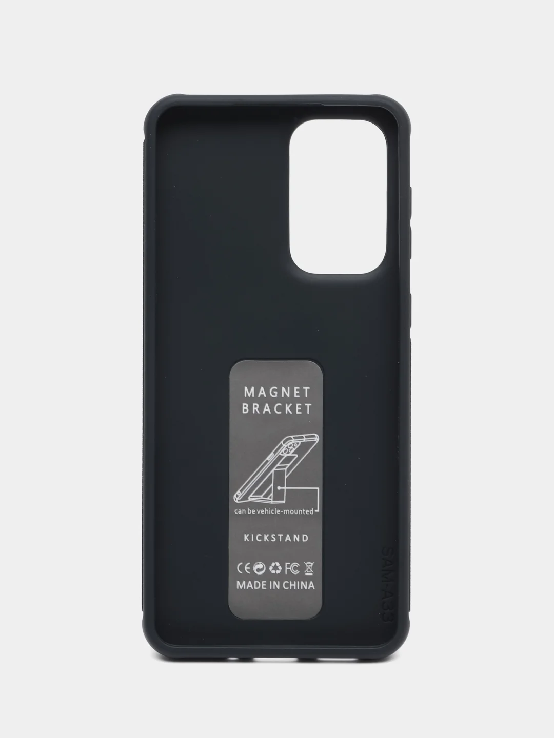 Темно-синий чехол Samsung Galaxy A33, Самсунг Галакси А33 5G силиконовый, под кожу, с подставкой