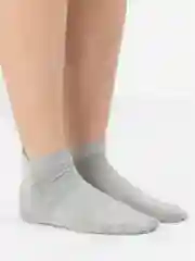 Серый носки женские, короткие, однотонные